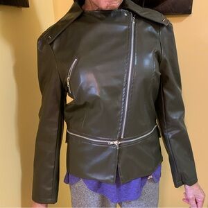 Unbranded motorcycle jacket in green  NWOT